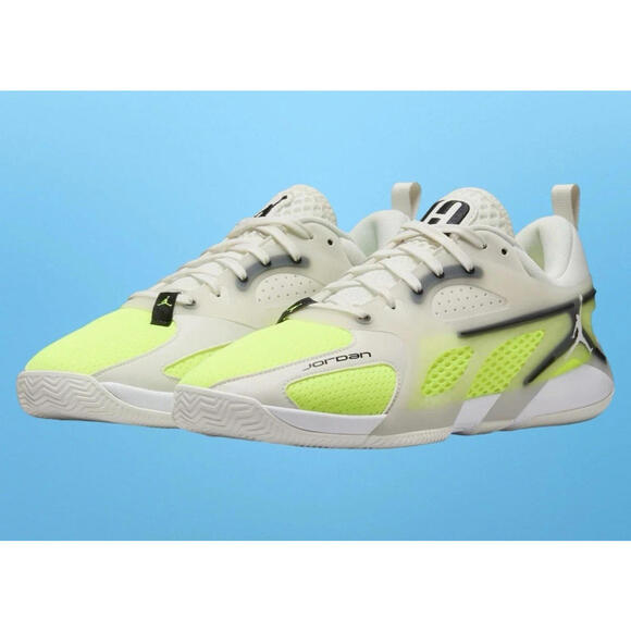 Nike Air Jordan Heir Basketball Shoes White Sail Volt FQ3858-107 Men Size 11.5 - Picture 5 of 10